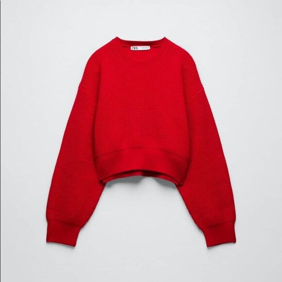 ZARA BLOGGER FAVORITE KNIT SWEATER WITH DROPPED SHOULDER - Picture 11 of 13